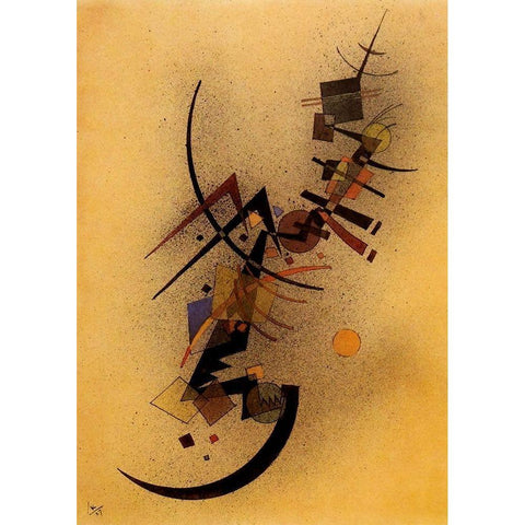 Capriccio 1927 White Modern Wood Framed Art Print by Kandinsky, Wassily