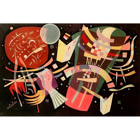 Composition X 1939 White Modern Wood Framed Art Print by Kandinsky, Wassily