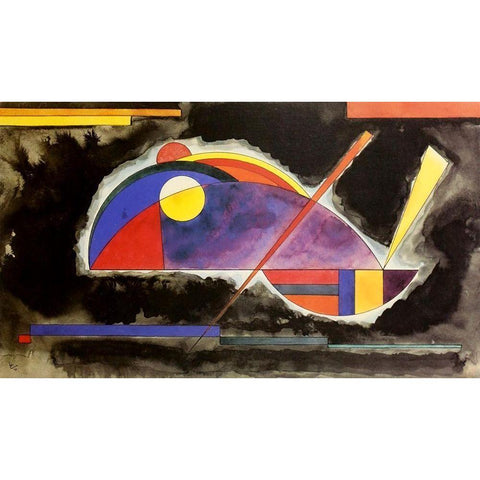 Hot 1931 Gold Ornate Wood Framed Art Print with Double Matting by Kandinsky, Wassily