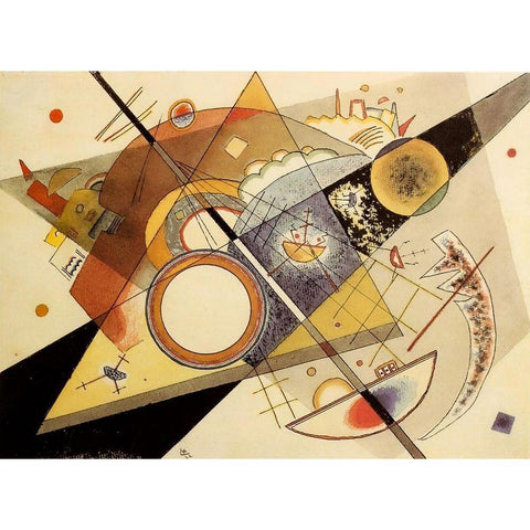 Untitled 2 1922 White Modern Wood Framed Art Print by Kandinsky, Wassily