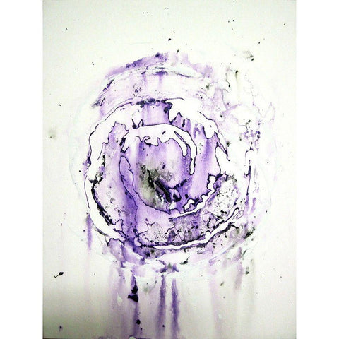 Mind Spiral #3 Black Modern Wood Framed Art Print with Double Matting by Clement, Diane