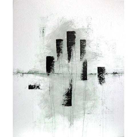 Passage Black Modern Wood Framed Art Print with Double Matting by Clement, Diane