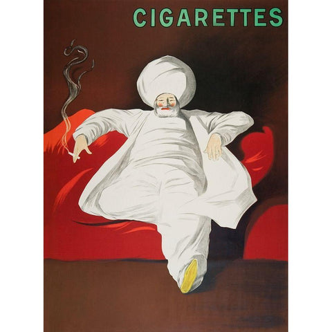 JOB Cigarettes White Modern Wood Framed Art Print by Cappiello, Leonetto