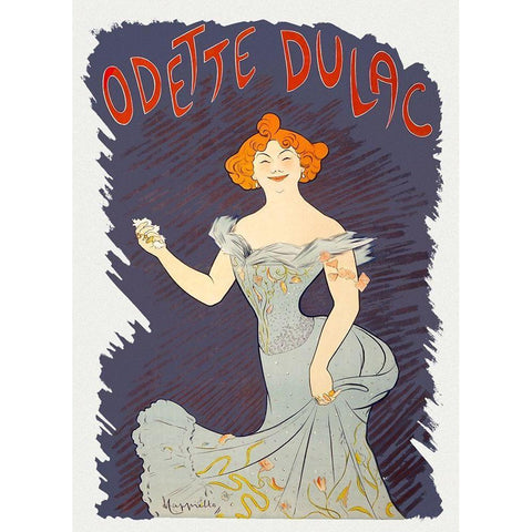 Odette Dulac Black Modern Wood Framed Art Print with Double Matting by Cappiello, Leonetto