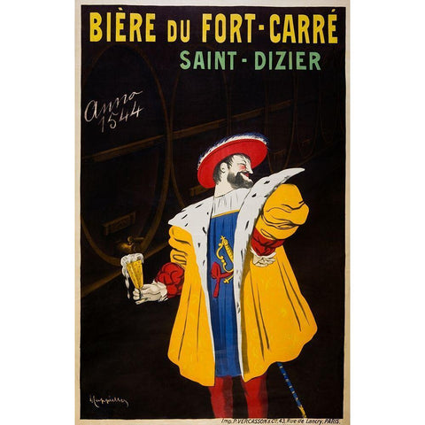 Beer from Fort-Carre-Saint-Dizier Gold Ornate Wood Framed Art Print with Double Matting by Cappiello, Leonetto