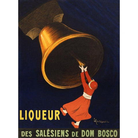 Angelus-liqueur des Salesiens de Dom Bosco White Modern Wood Framed Art Print by Cappiello, Leonetto