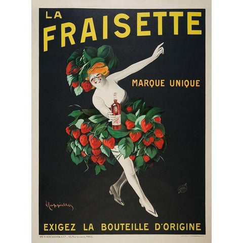 The Fraisette Black Modern Wood Framed Art Print by Cappiello, Leonetto