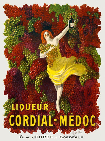 Liquer Cordial-Medoc White Modern Wood Framed Art Print with Double Matting by Cappiello, Leonetto