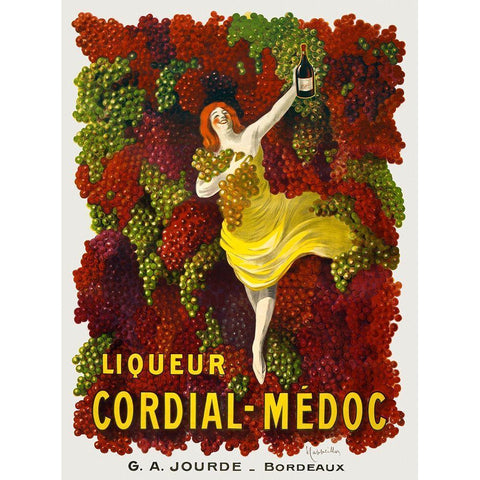 Liquer Cordial-Medoc Black Modern Wood Framed Art Print with Double Matting by Cappiello, Leonetto