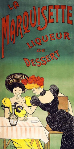 The marquisette dessert liqueur White Modern Wood Framed Art Print with Double Matting by Cappiello, Leonetto