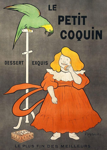 Le petit coquin-dessert exquis White Modern Wood Framed Art Print with Double Matting by Cappiello, Leonetto