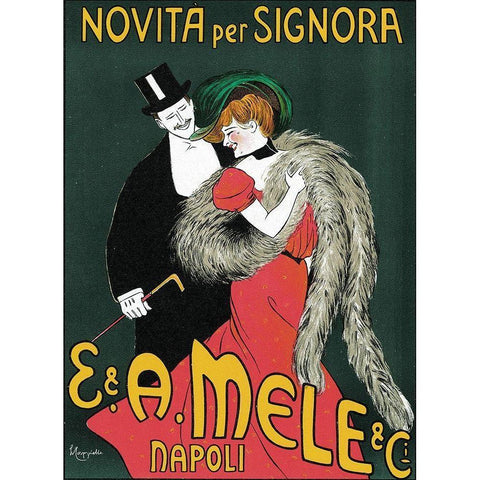 Novita per Signora 1903 Black Modern Wood Framed Art Print with Double Matting by Cappiello, Leonetto