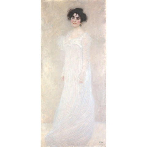 Serena Pulitzer Lederer White Modern Wood Framed Art Print by Klimt, Gustav