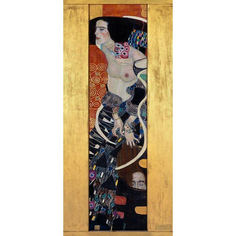 Judith II White Modern Wood Framed Art Print by Klimt, Gustav