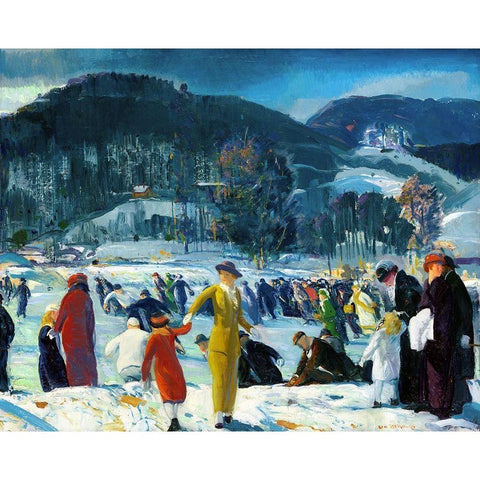 Love of Winter White Modern Wood Framed Art Print by Bellows, George