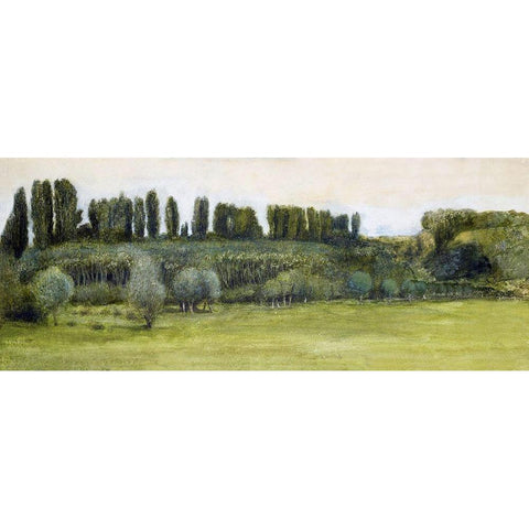 Landscape White Modern Wood Framed Art Print by Burneâ€“Jones, Edward