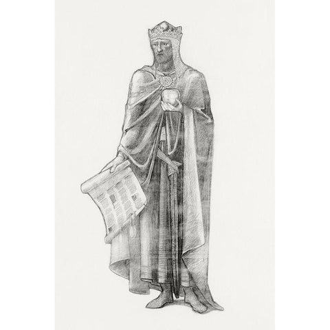 Robert the Bruce White Modern Wood Framed Art Print by Burneâ€“Jones, Edward