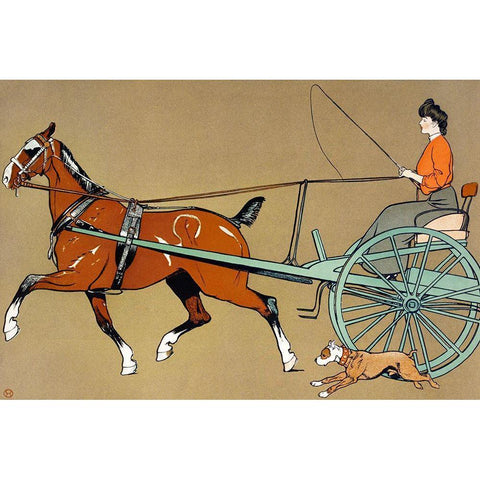 Country House calendar 1905 Gold Ornate Wood Framed Art Print with Double Matting by Penfield, Edward