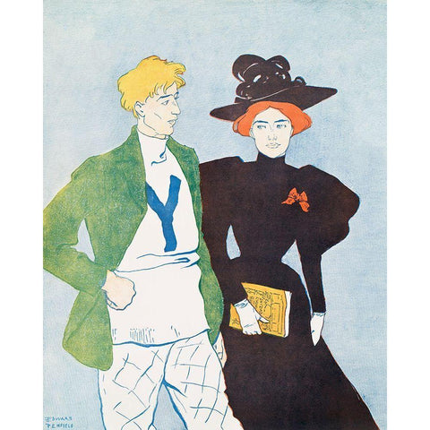 Harpers November 1894 Black Modern Wood Framed Art Print by Penfield, Edward