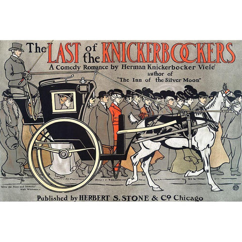 The Last of the Knickerbockers Gold Ornate Wood Framed Art Print with Double Matting by Penfield, Edward