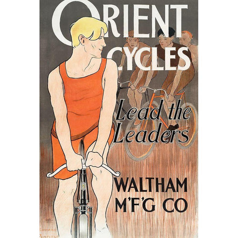 Orient Cycles Gold Ornate Wood Framed Art Print with Double Matting by Penfield, Edward