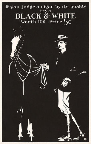 If you judge a cigar by its quality try a Black And White  Black Ornate Wood Framed Art Print with Double Matting by Penfield, Edward