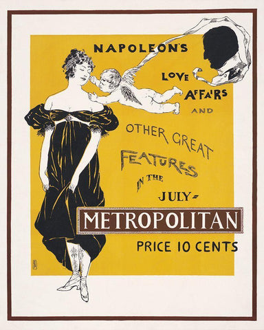 Napoleons love affairs and other great features in the July Metropolitan Black Ornate Wood Framed Art Print with Double Matting by Penfield, Edward