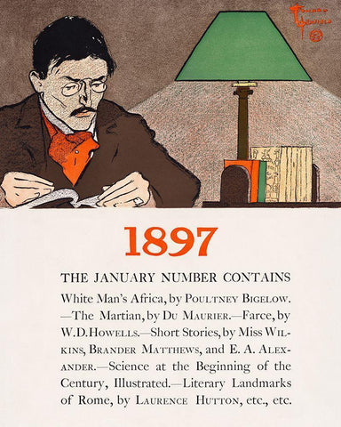 January 1897 White Modern Wood Framed Art Print with Double Matting by Penfield, Edward