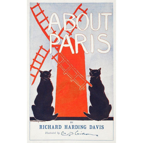 About Paris  Gold Ornate Wood Framed Art Print with Double Matting by Penfield, Edward