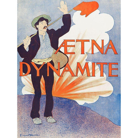 Aetna Dynamite  Black Modern Wood Framed Art Print by Penfield, Edward