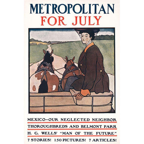 Metropolitan for July White Modern Wood Framed Art Print by Penfield, Edward