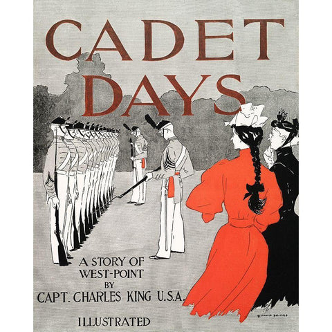 Cadet Days White Modern Wood Framed Art Print by Penfield, Edward