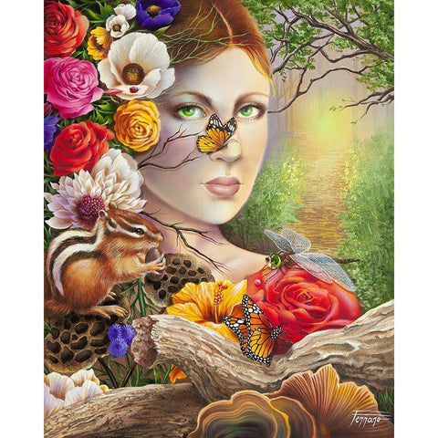 The Realm that Beckons Me Gold Ornate Wood Framed Art Print with Double Matting by Ferraro