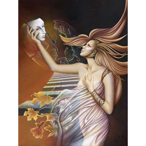 Time to Love and Trust Once Again Black Modern Wood Framed Art Print with Double Matting by Ferraro