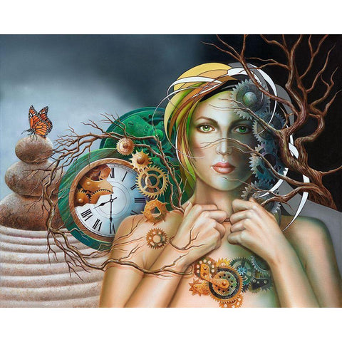Time to Shed the Armor Gold Ornate Wood Framed Art Print with Double Matting by Ferraro