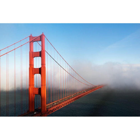 Golden Gate Bridge in San Francisco-California Black Modern Wood Framed Art Print with Double Matting by Highsmith, Carol