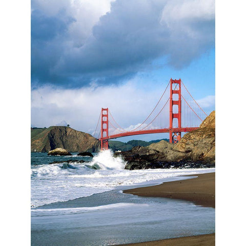 The Golden Gate Bridge Gold Ornate Wood Framed Art Print with Double Matting by Highsmith, Carol