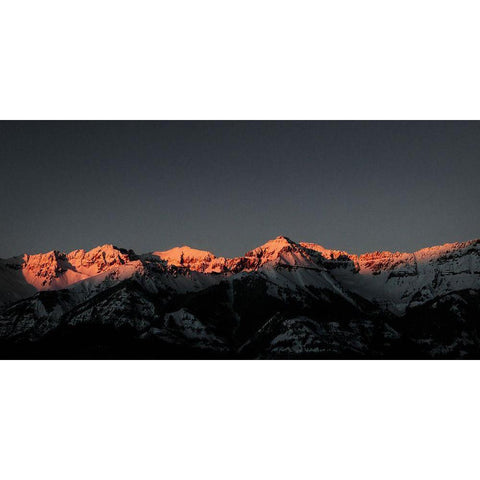 Mountain sunset view from Telluride-Colorado Black Modern Wood Framed Art Print with Double Matting by Highsmith, Carol