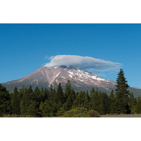 Mount Shasta-California Black Modern Wood Framed Art Print with Double Matting by Highsmith, Carol