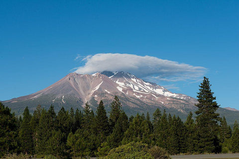 Mount Shasta-California Black Ornate Wood Framed Art Print with Double Matting by Highsmith, Carol