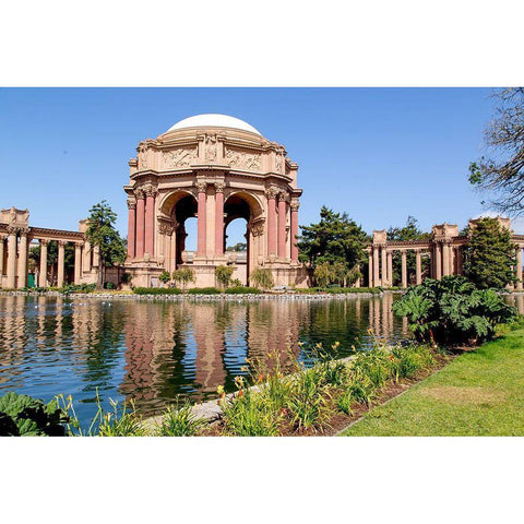 The Palace of Fine Arts in the Marina District of San Francisco-California White Modern Wood Framed Art Print by Highsmith, Carol