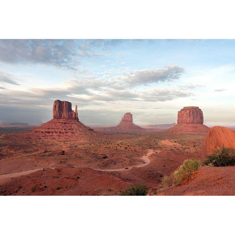 Monument Valley-Arizona-on Navajo lands east of the Grand Canyon Black Modern Wood Framed Art Print with Double Matting by Highsmith, Carol