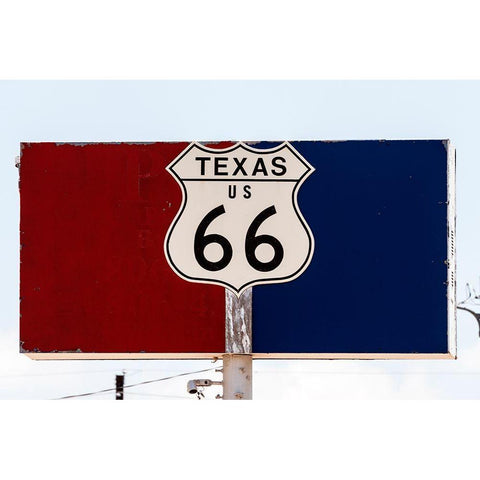 Texas Sign-on the old U.S. Highway Route 66 Gold Ornate Wood Framed Art Print with Double Matting by Highsmith, Carol