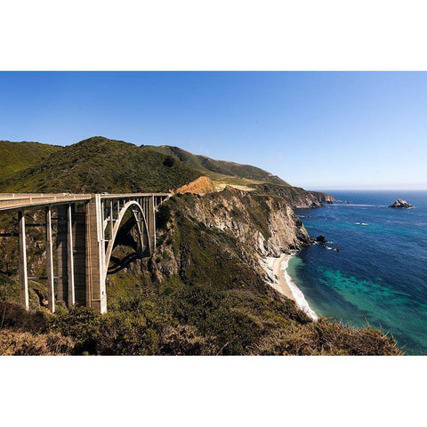 Pacific Coast Highway Scenic Black Modern Wood Framed Art Print with Double Matting by Highsmith, Carol