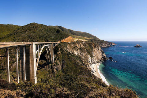 Pacific Coast Highway Scenic Black Ornate Wood Framed Art Print with Double Matting by Highsmith, Carol