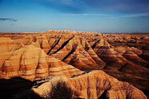 Badlands National Park-in southwest South Dakota-United States White Modern Wood Framed Art Print with Double Matting by Highsmith, Carol