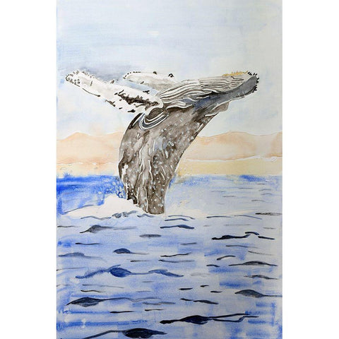 Humpback Whale Gold Ornate Wood Framed Art Print with Double Matting by Derr, Wynn