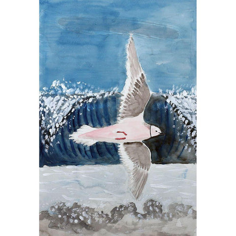 Rosss Gull Black Modern Wood Framed Art Print by Derr, Wynn