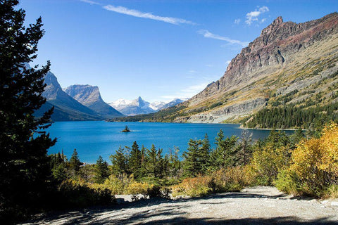 Glacier National Park-Montana White Modern Wood Framed Art Print with Double Matting by Highsmith, Carol