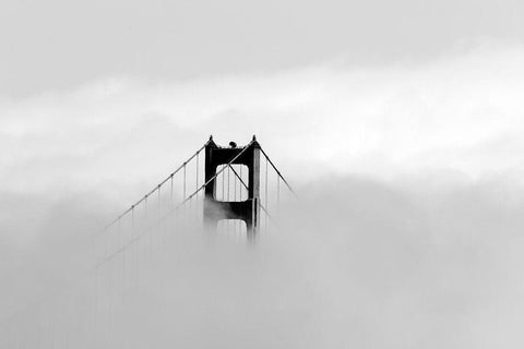 Golden gate bridge-San Fransisco USA White Modern Wood Framed Art Print with Double Matting by Highsmith, Carol